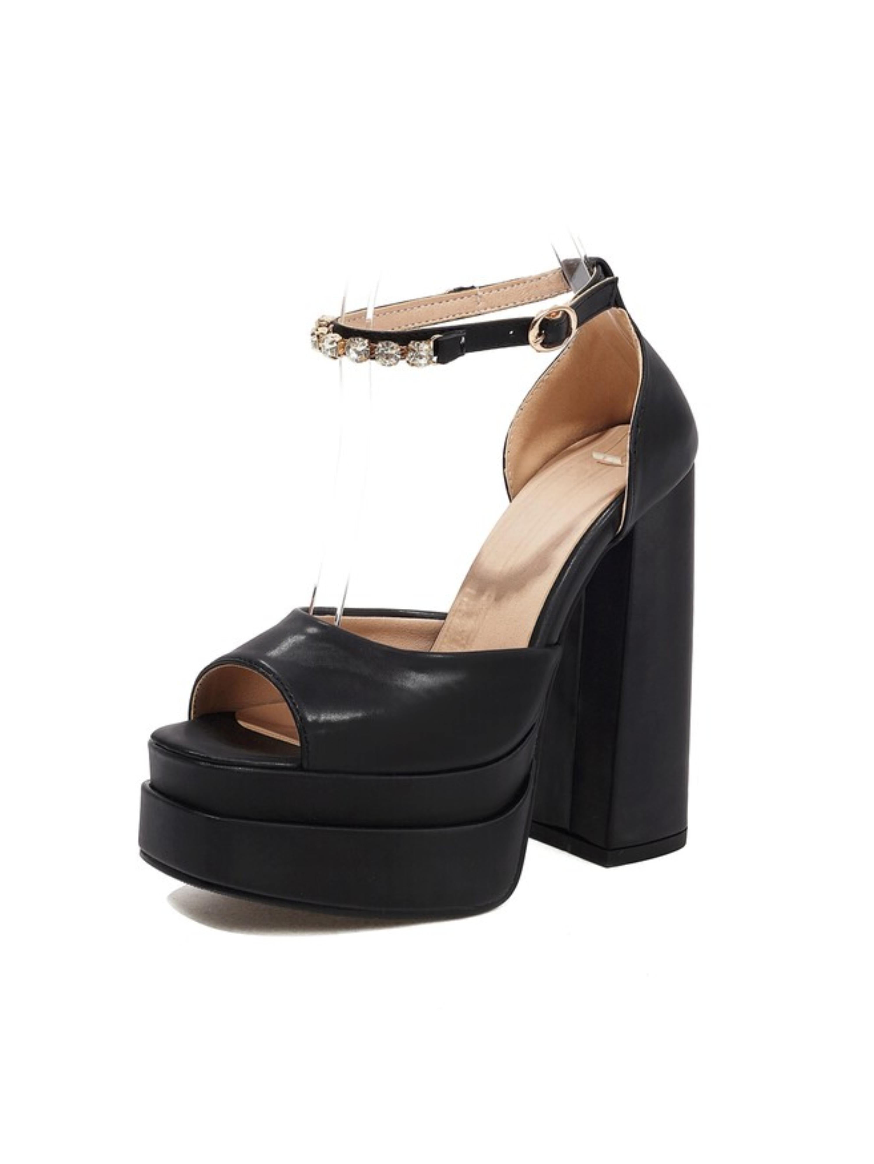 Black platform sandal