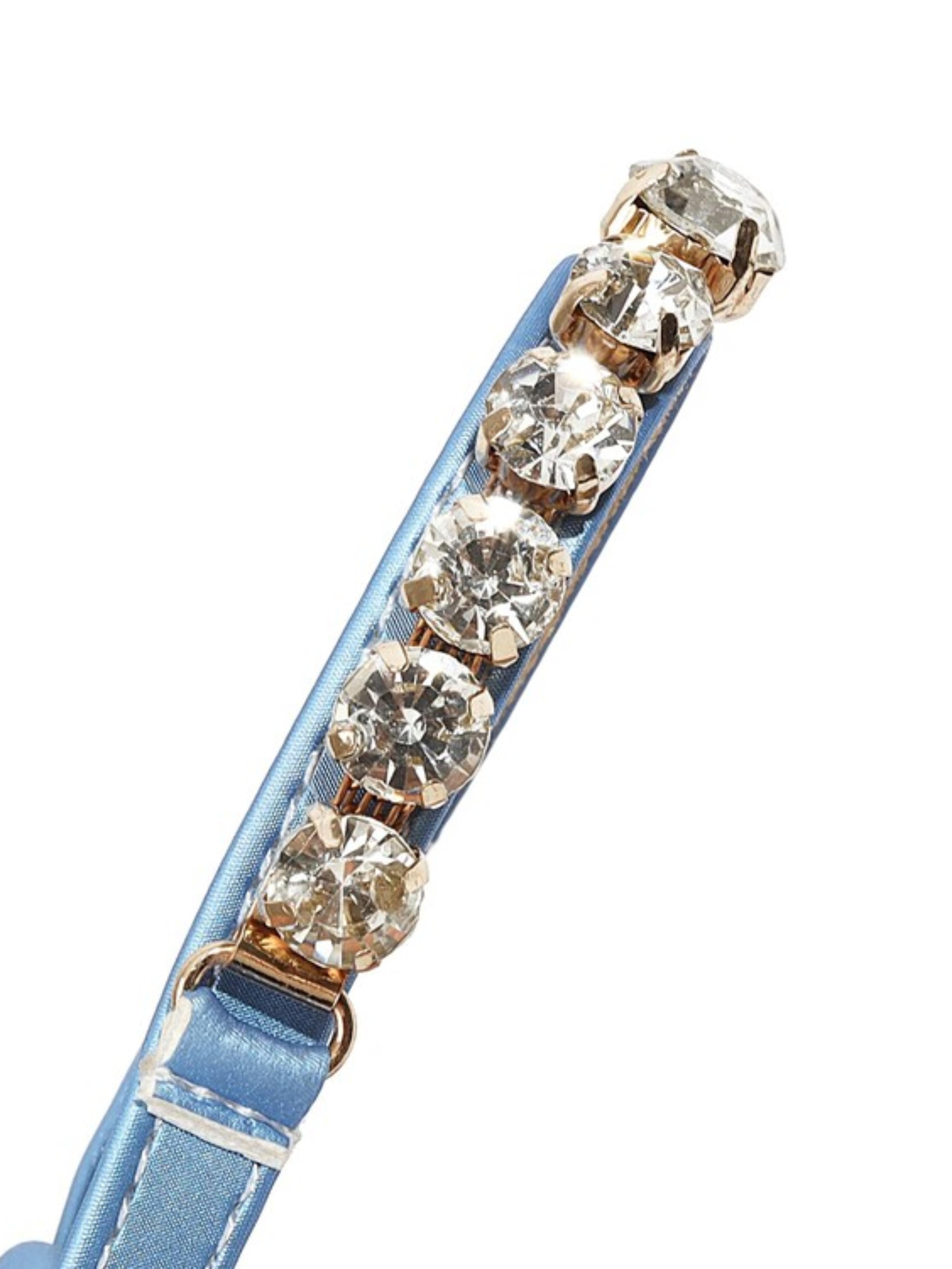 Glam Light Blue Chunky Heel Platform Sandals for Women