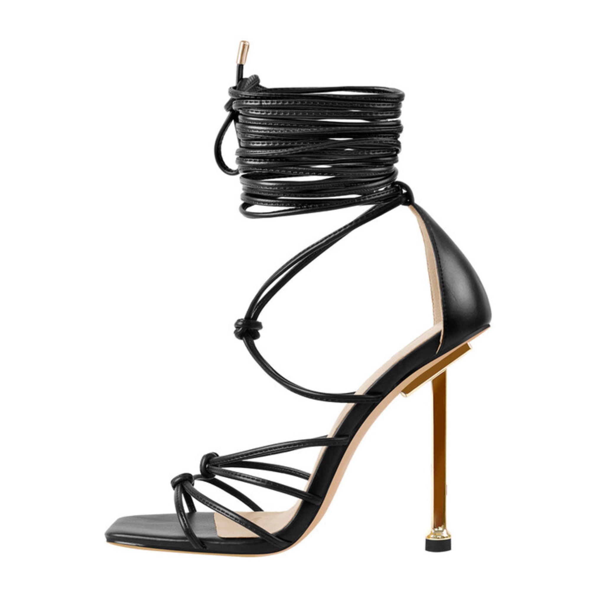 Chic Wrap-Around Gladiator Heel Sandals for Women