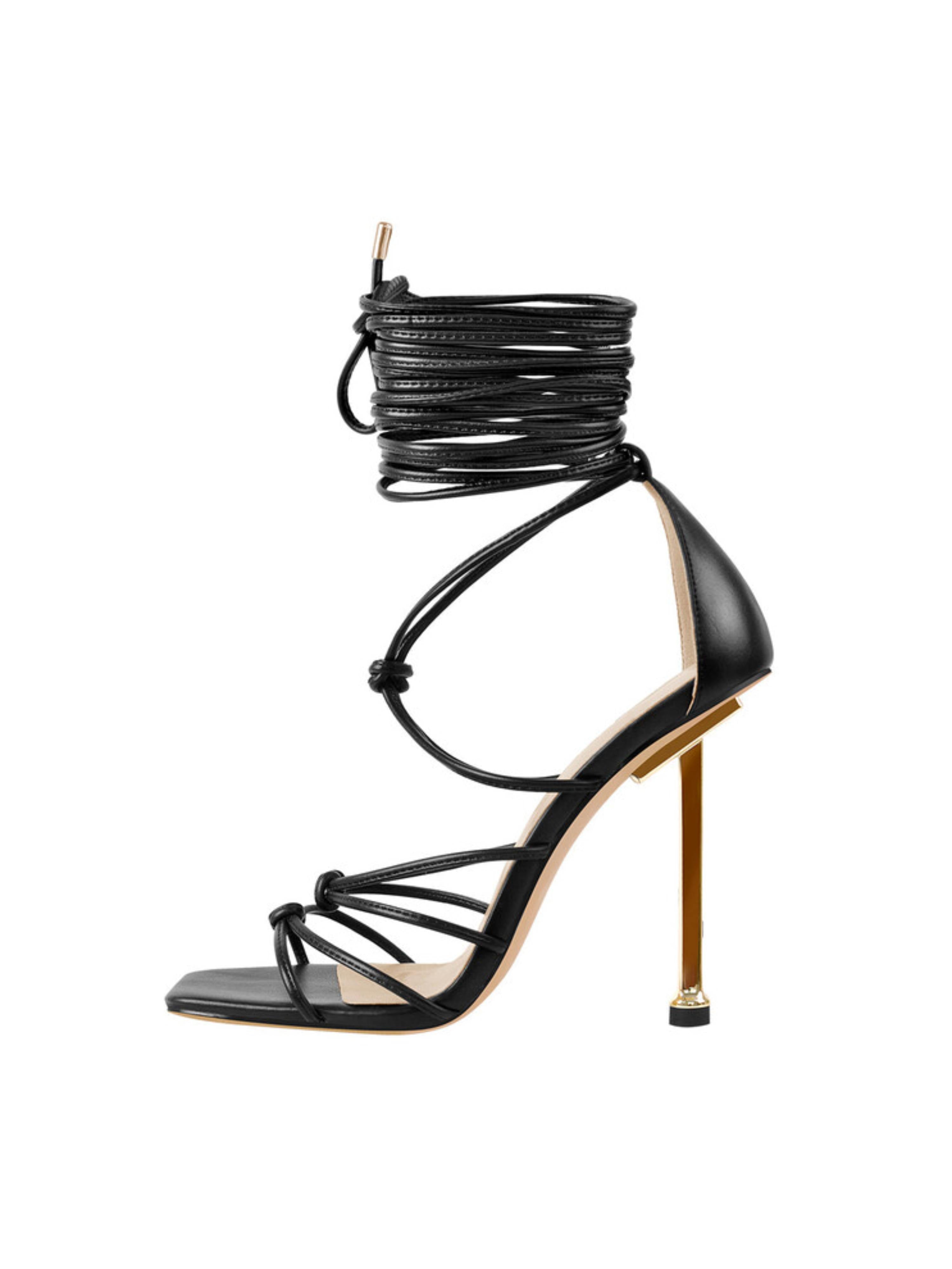Chic Wrap-Around Gladiator Heel Sandals for Women