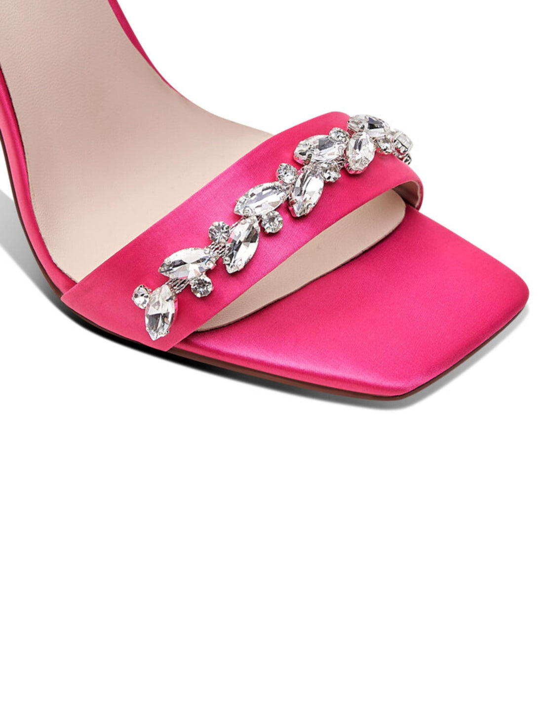 Chic Pink Open Toe with Rhinestone Strap Sandals for Women