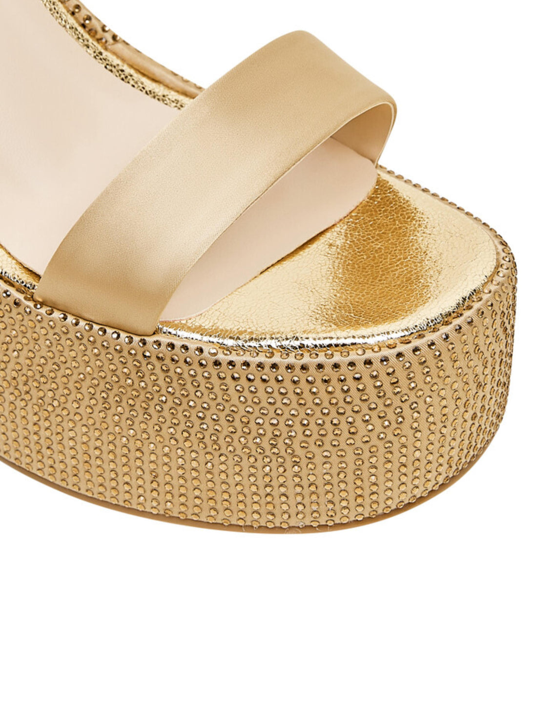 Glamorous Women's Gold High Heel Platform Sandals