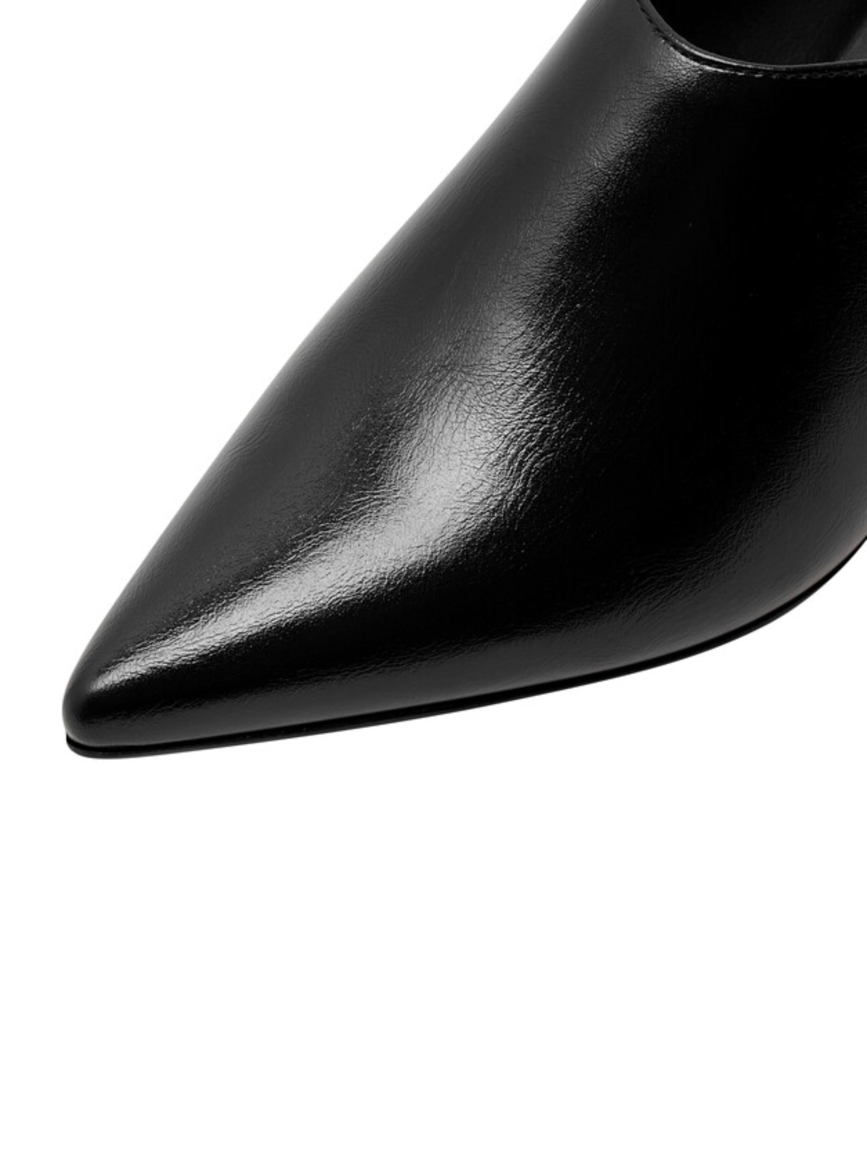 Sculptural Heel Mules Black Sandals for Women