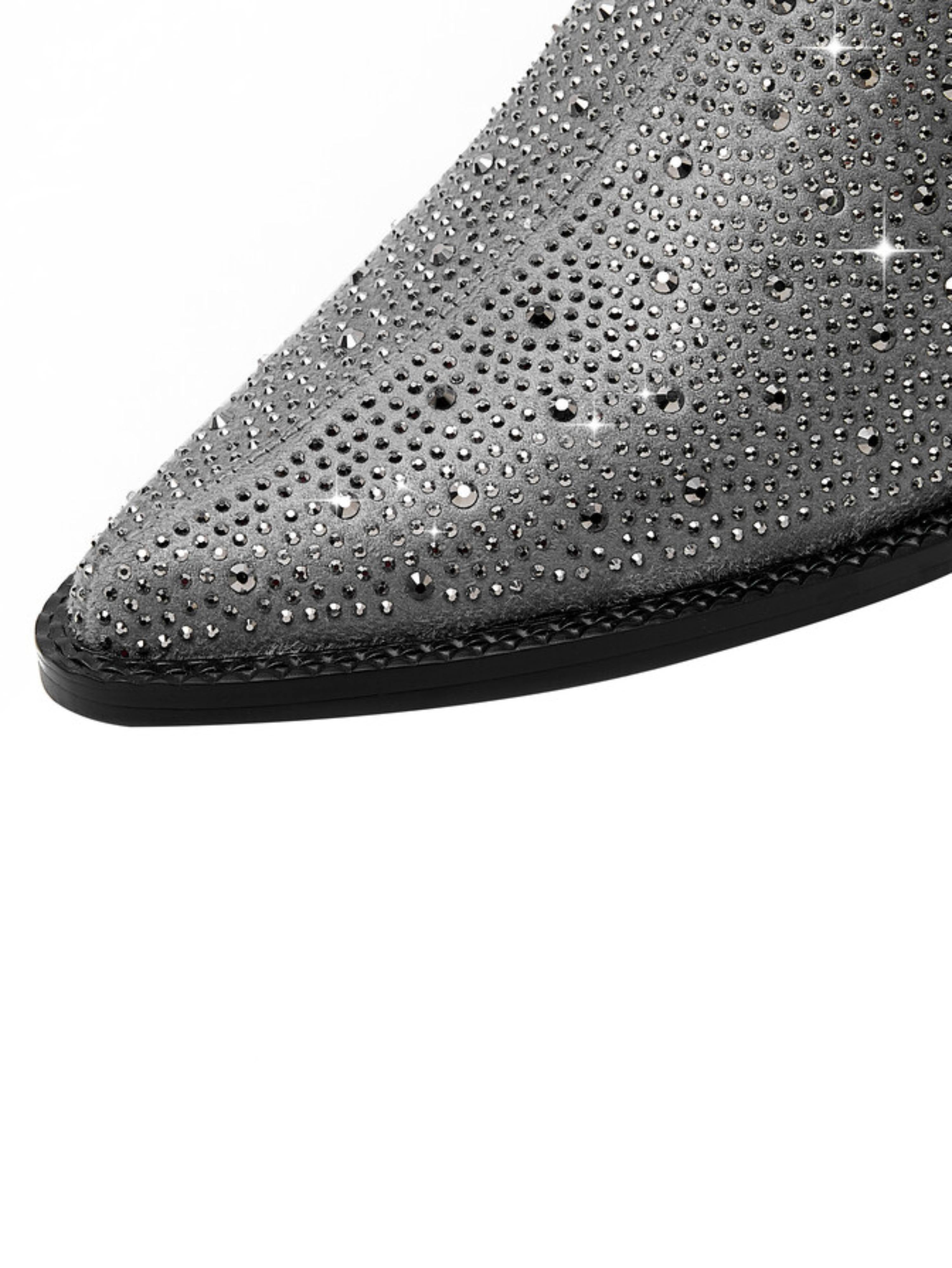 Dazzling Slip-On Heels Luxe Shine Silver Sandals for Women