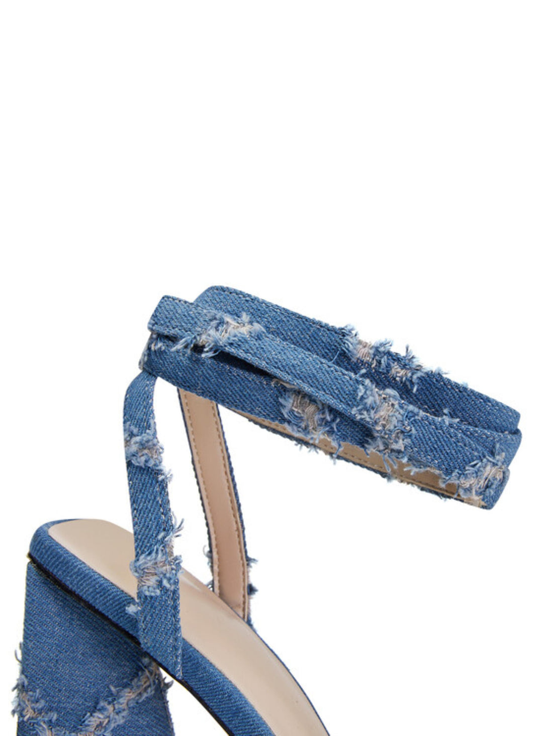 Casual Glam Square Toe Denim Sandals for Women