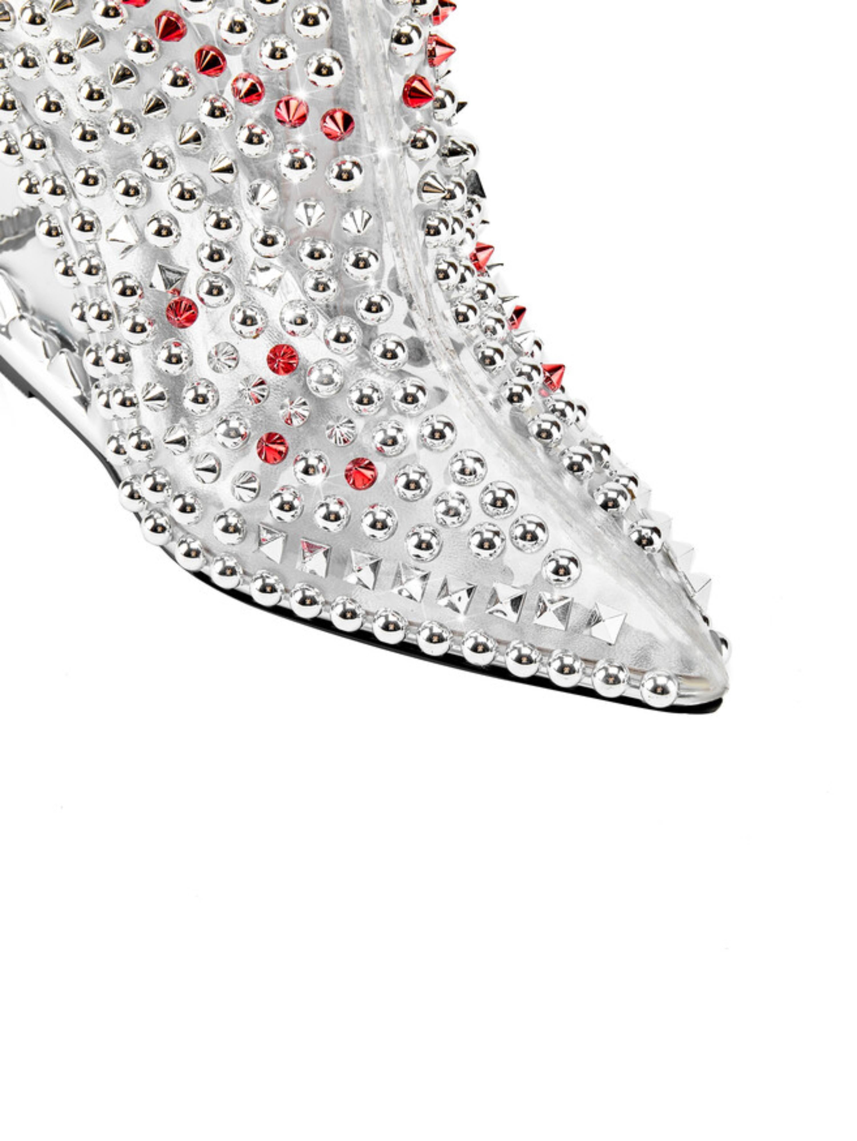 Runway Bold Rhinestone Studded Boots Sandals for Women
