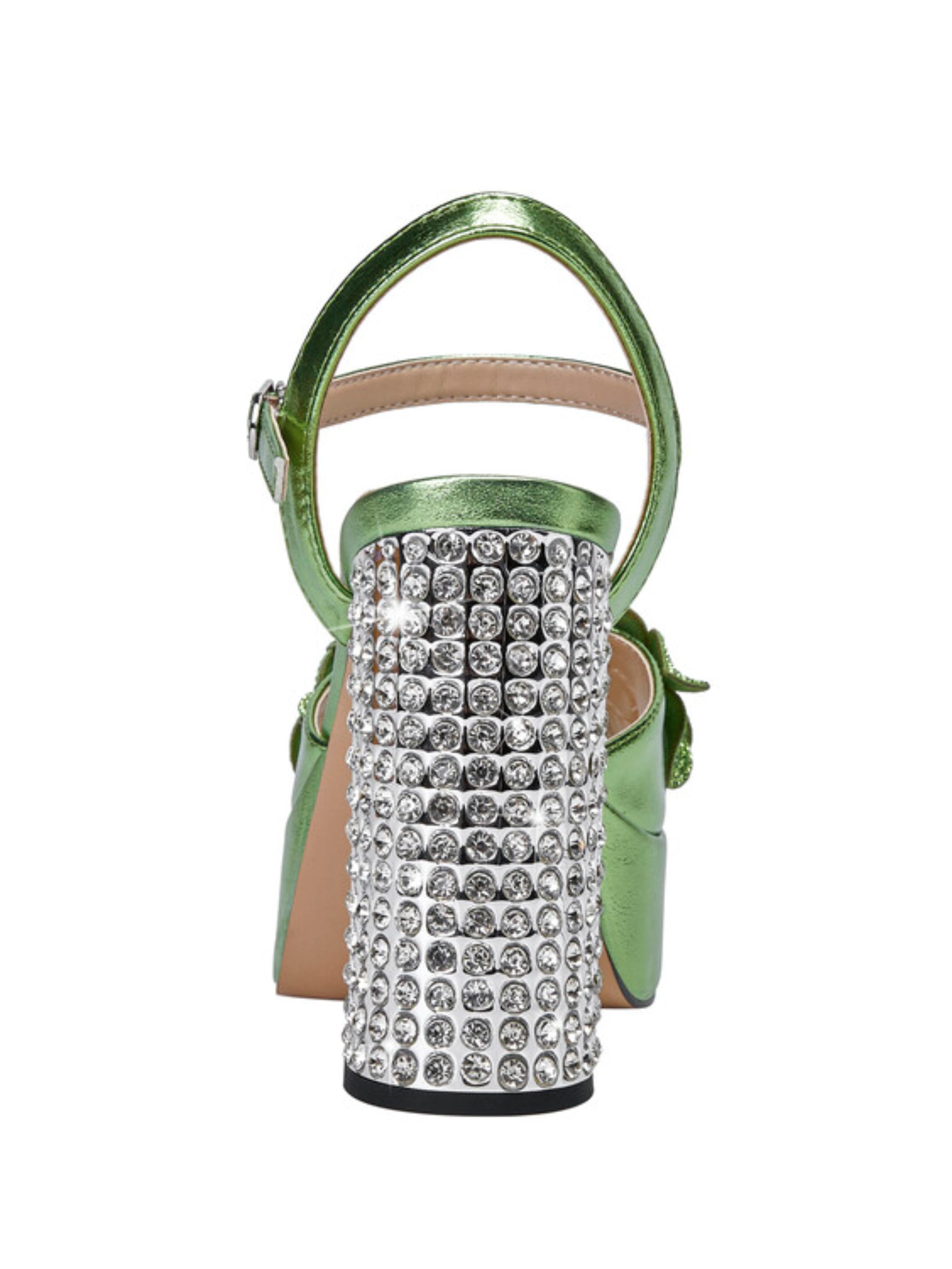 Glamorous Floral Platform Block Heel Sandals for Women