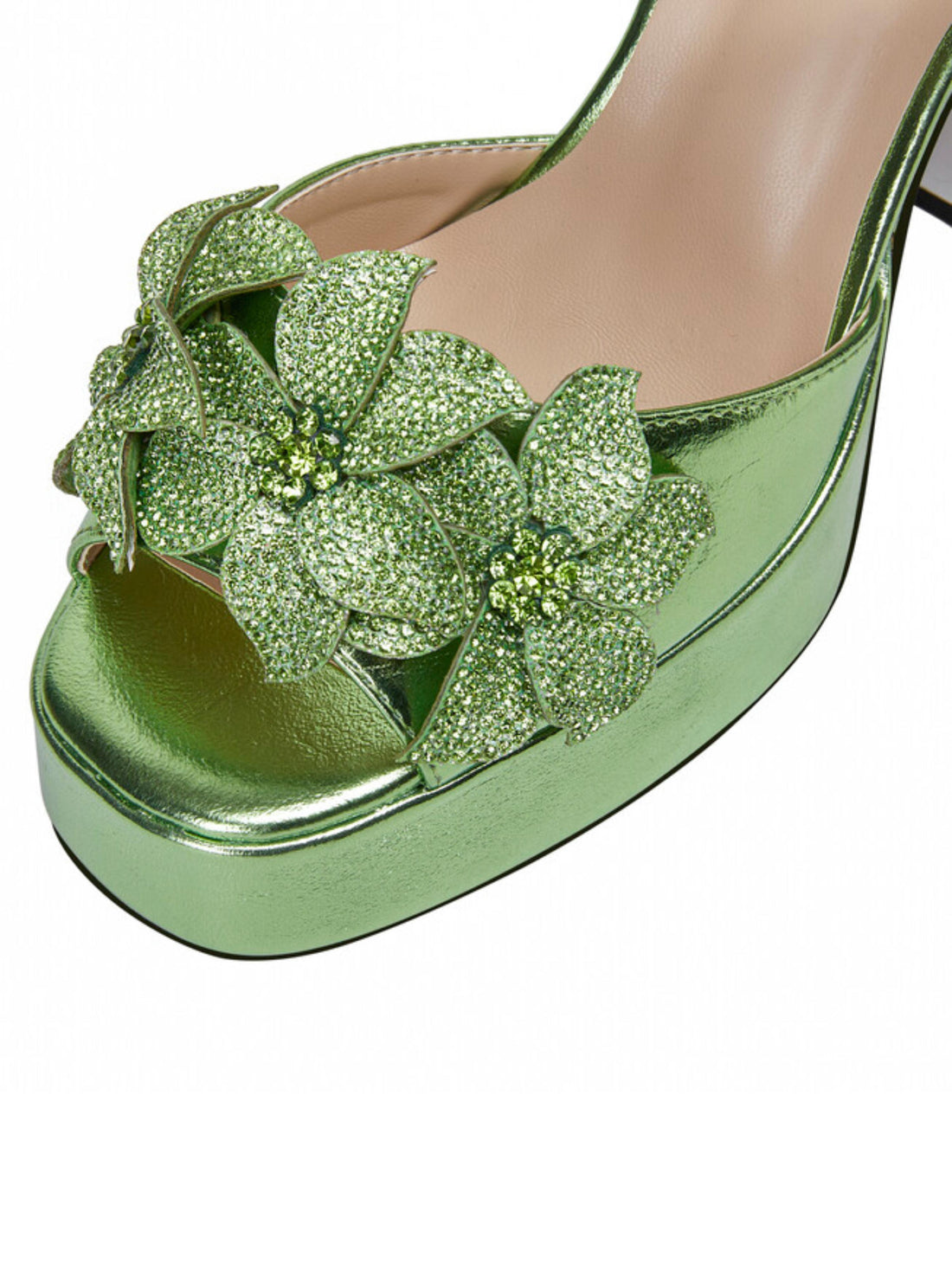 Glamorous Floral Platform Block Heel Sandals for Women