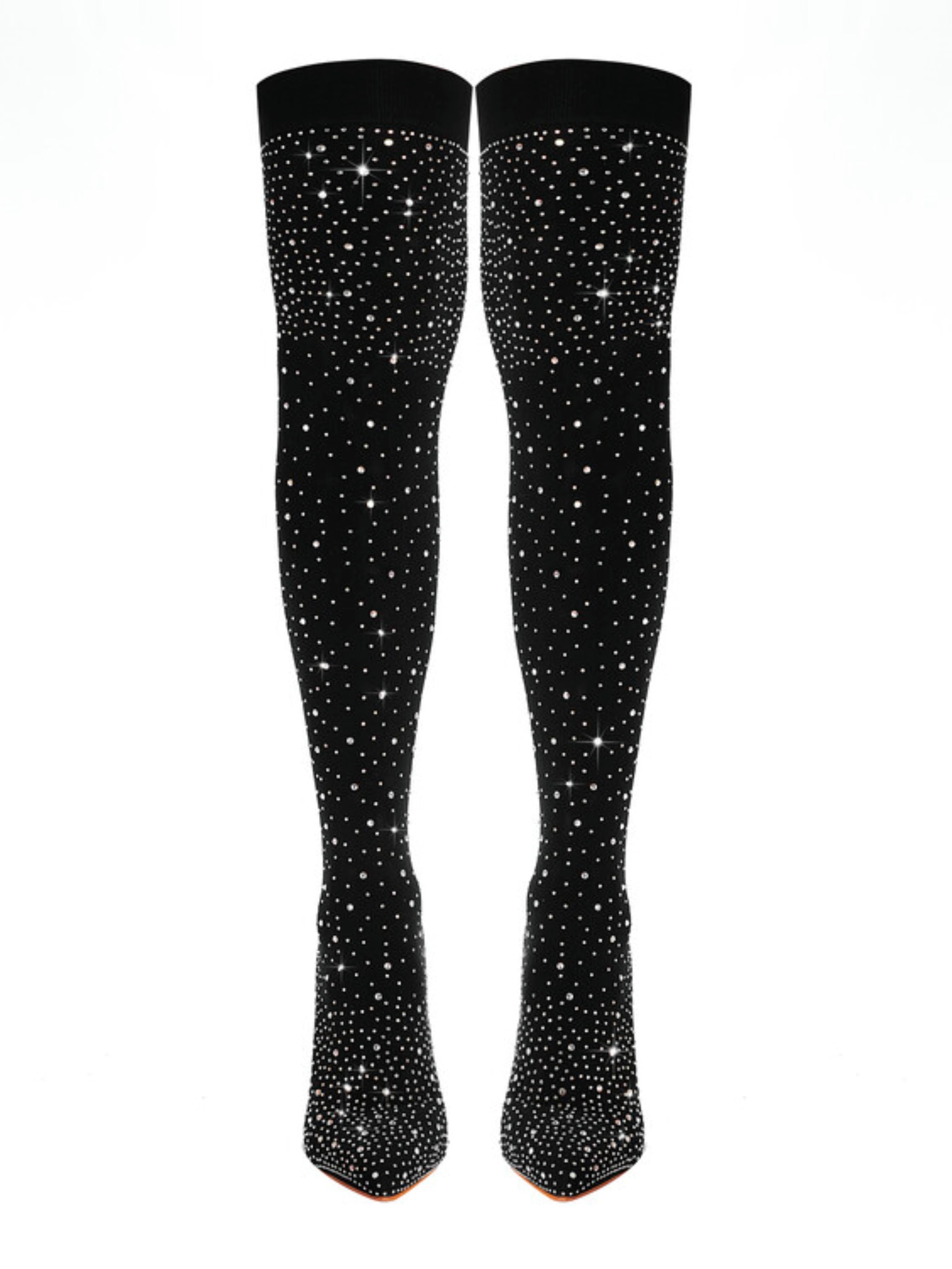 All-Over Rhinestone Glamorous Over-the-Knee Stiletto Boots Women Sandals