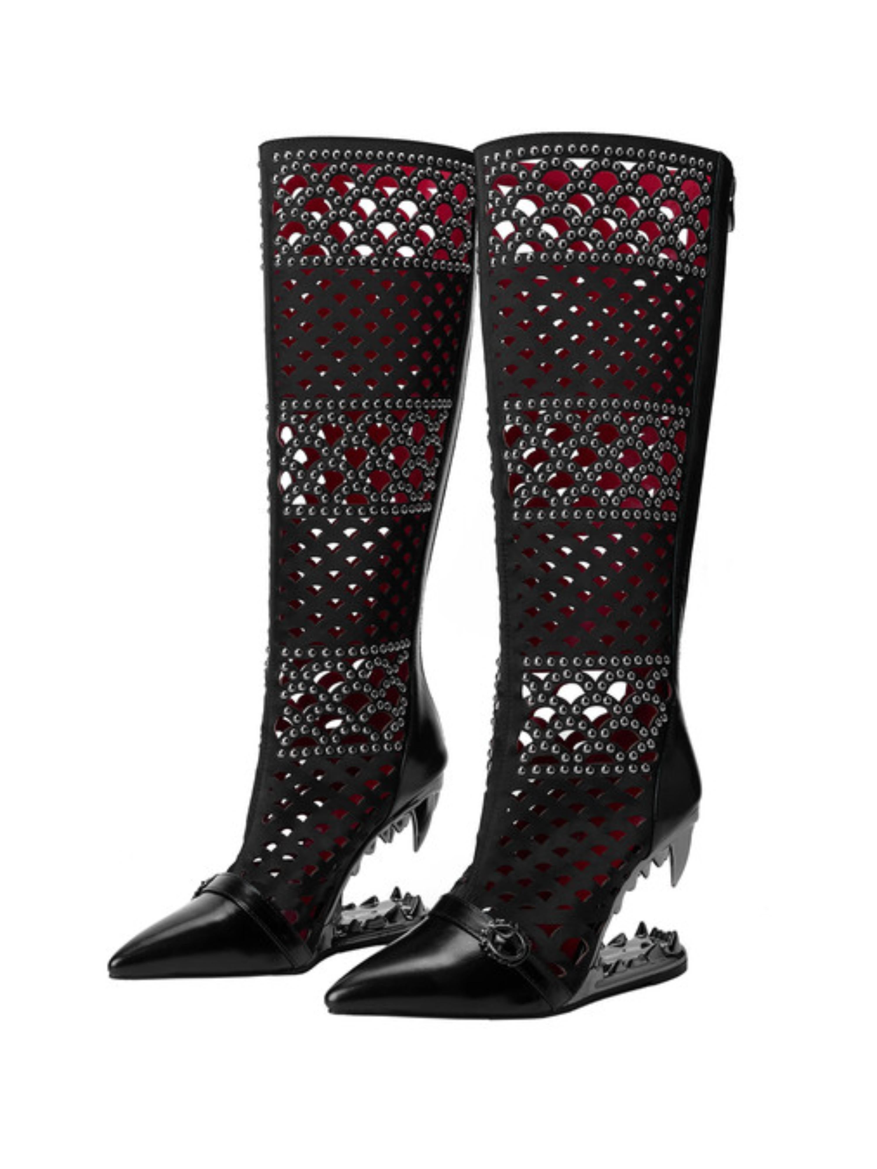 Statement Gladiator Boots with Studs & Wedge Heel Sandals for Women