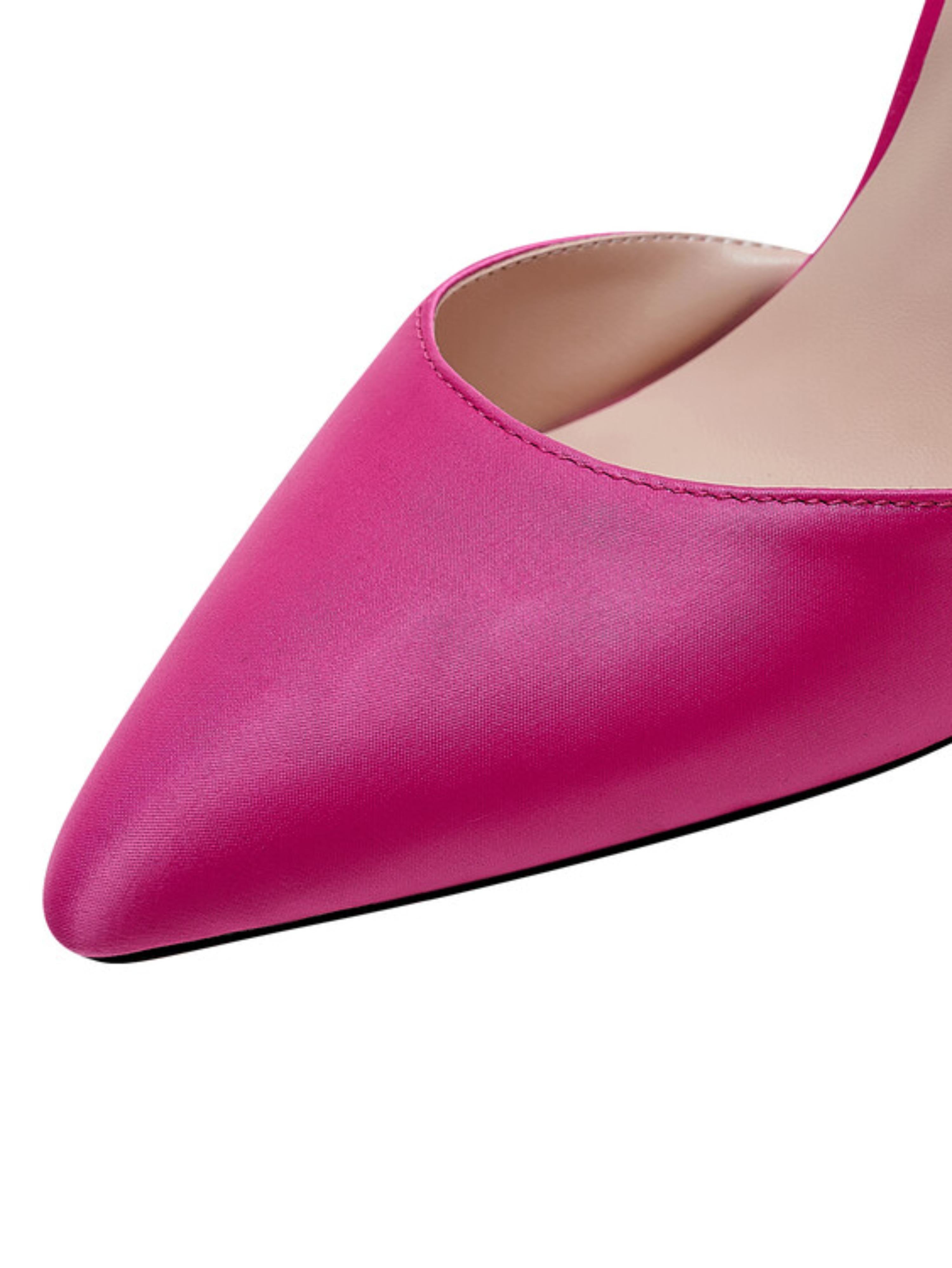 Fuchsia Mesh Bow Back Detail Dressy Sandals Women