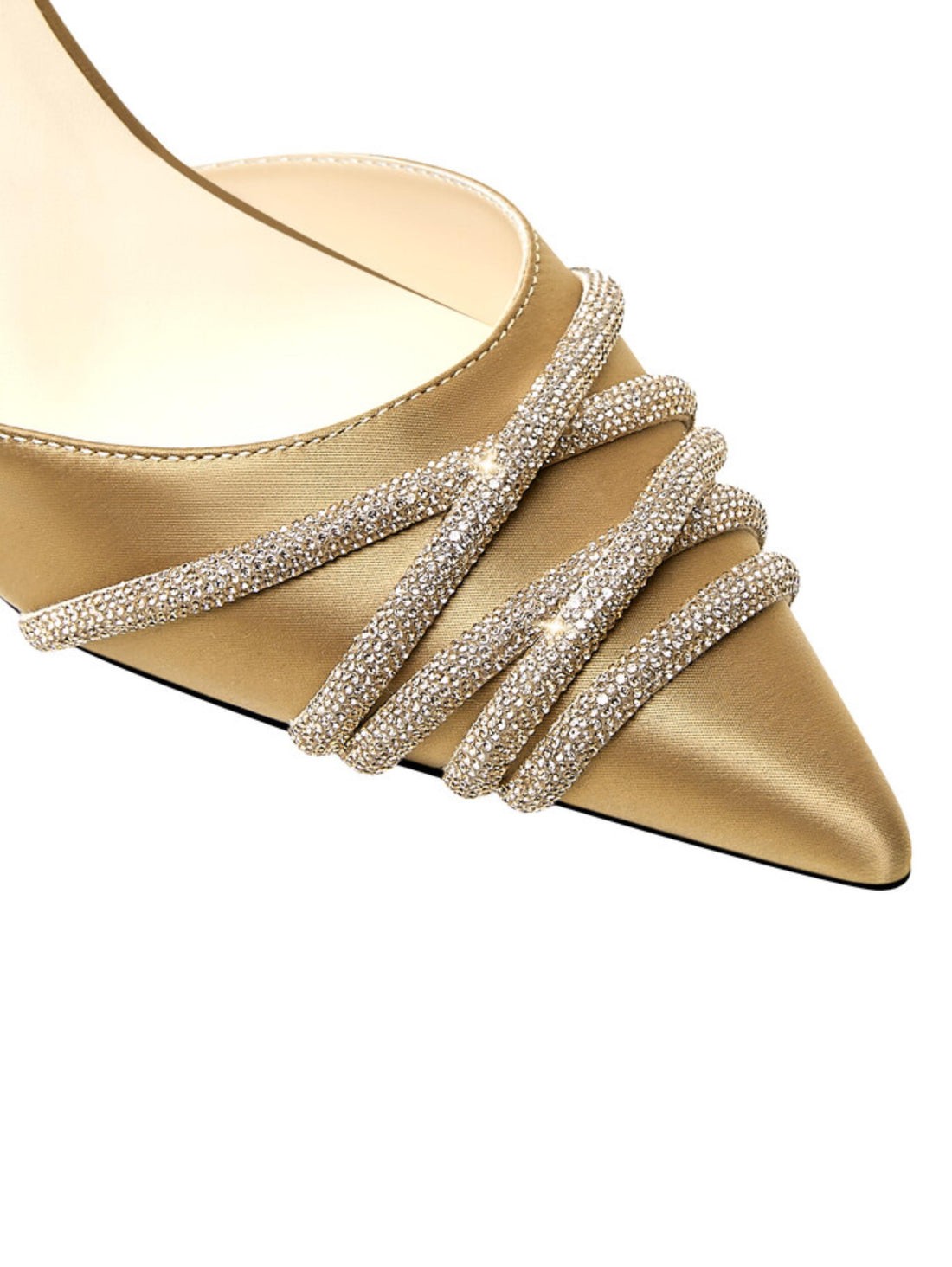 Pointed Toe Satin Dress Sandals for Women